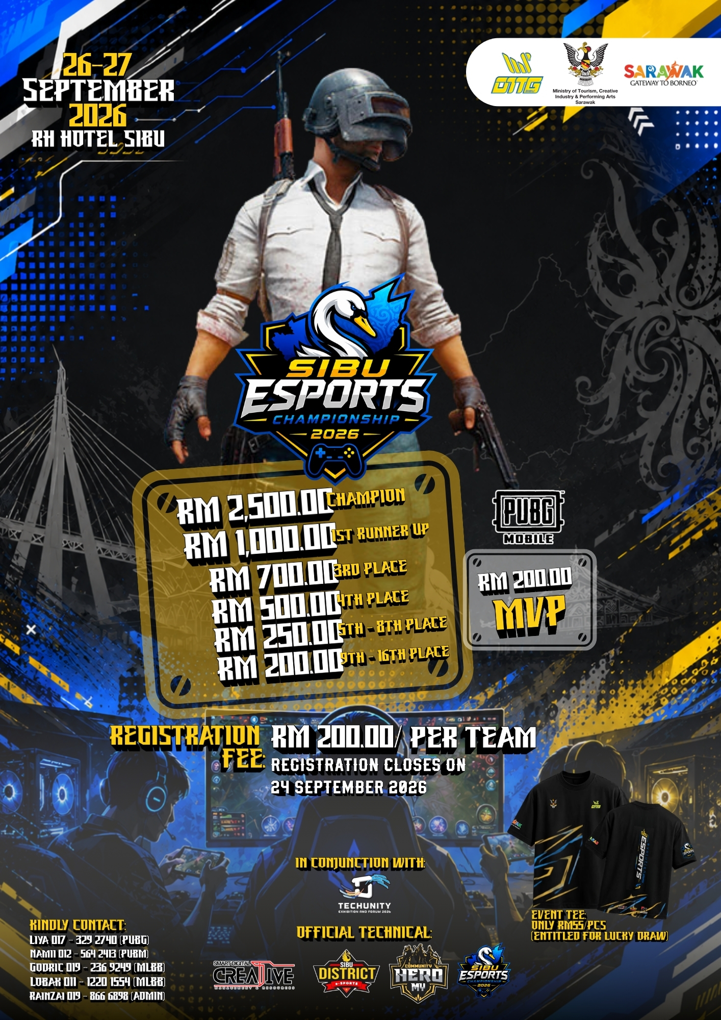 Poster for SIBU ESPORT CHAMPIONSHIP 2026 PUBG MOBILE