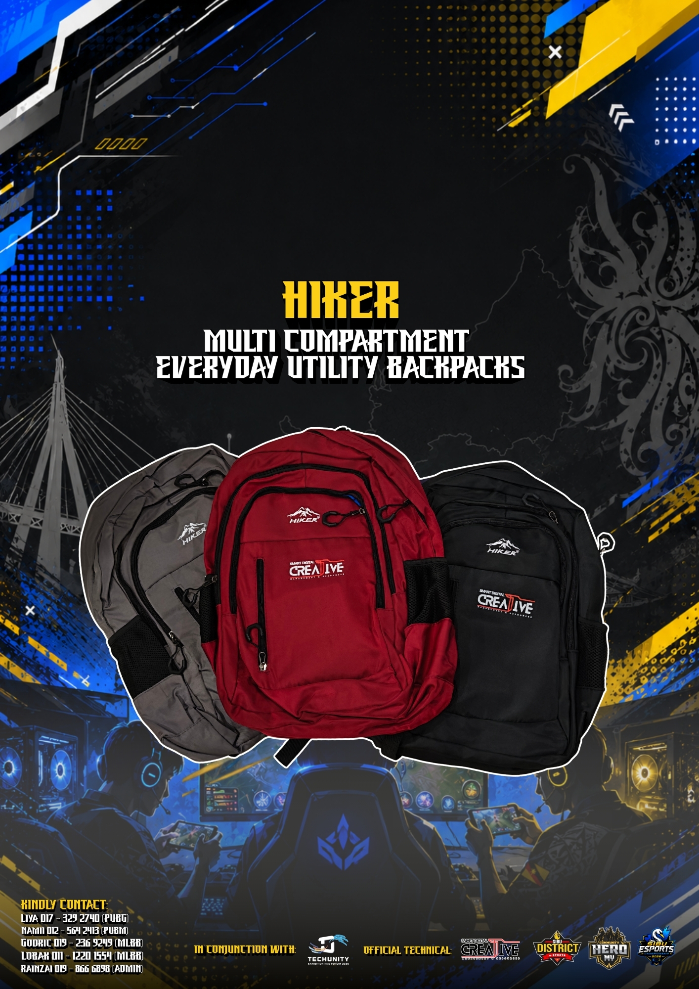HIKER MULTI COMPARTMENT BACKPACK